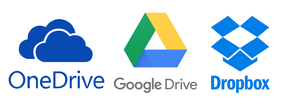 onedrive, google drive, dropbox